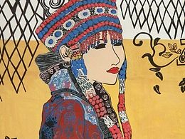 水彩畫--民族少女