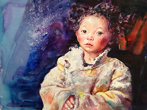 西藏女孩（個人主頁-ZMjkxOTc5MDg=） - 繪畫 - 站酷設計師水彩學院蘇野原創(chuàng)素材 - 站酷ZCOOL