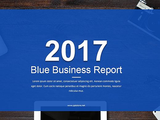 【耀你好看】蓝色清爽时尚年终总结汇报2