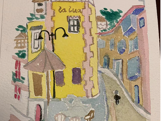 速写练习day16两点透视