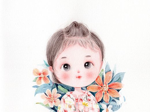 水彩萌宝 头像定制（个人主页-ZNDY5ODkxNjg=） - 艺术插画 - 站酷设计师小天小画原创素材 - 站酷ZCOOL