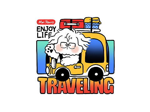 U・x・U 小狗贝罗贴纸——Enjoy Life