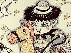 老孩子迎六一小画若干