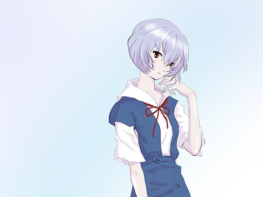 绫波丽あやなみ レイ（插画练习3）（个人主页-ZMTc3MzY0NjQ=） - 创作习作 - 站酷设计师_titi_原创素材 - 站酷ZCOOL