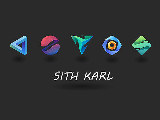 渐变几何logo教程