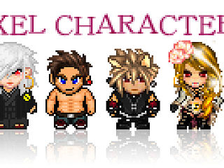 pixel character for face book online game use