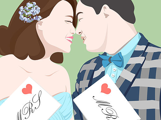 亲朋好友结婚照插画~~（个人主页-ZMTI4Mjg5MDQ=） - 创作习作 - 站酷设计师liuqiing原创素材 - 站酷ZCOOL