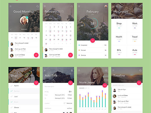 界面UI kit練習(xí)（個(gè)人主頁(yè)-ZMTgwOTE4ODQ=） - APP界面 - 站酷設(shè)計(jì)師jamie_zu原創(chuàng)素材 - 站酷ZCOOL