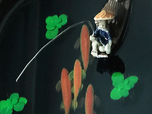 【树脂鱼画】长黑盘  渔舟唱晚