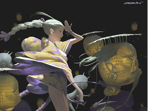把zeenchin插画作品做成动画~spine动效