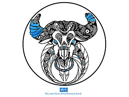 Chinese Zodiac 十二生肖装饰插画