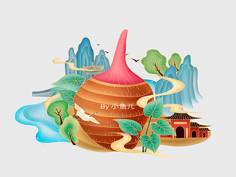 红色中国风挂面包装设计