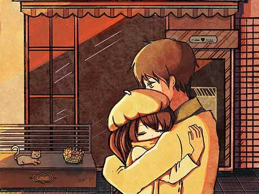 procreate情侣系列插画