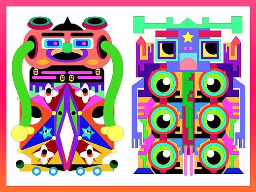 小萌兽系列插画及包装周边