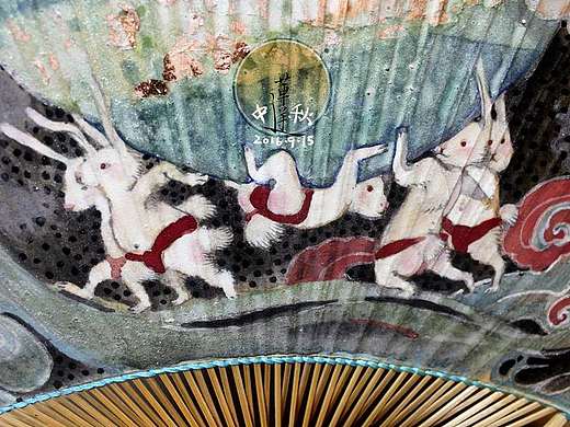 【中秋】团扇岩彩画作小集，团团圆圆以贺中秋