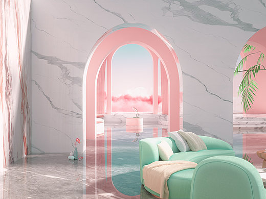 个人制作c4d+oc广告片-瓷砖艺料广州设计周