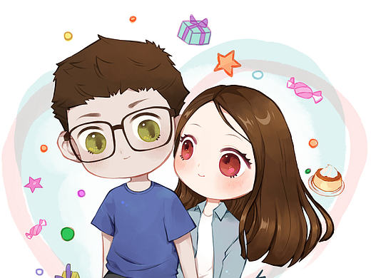 最近帮朋友画着玩的头像