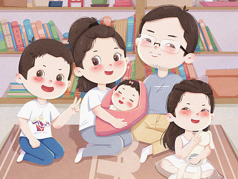 一个温馨可爱的小家庭💕