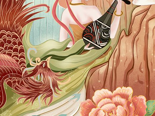 國潮風插畫（個人主頁-ZNTUyNDE5NTY=） - 商業(yè)插畫 - 站酷設計師_秋張原創(chuàng)素材 - 站酷ZCOOL