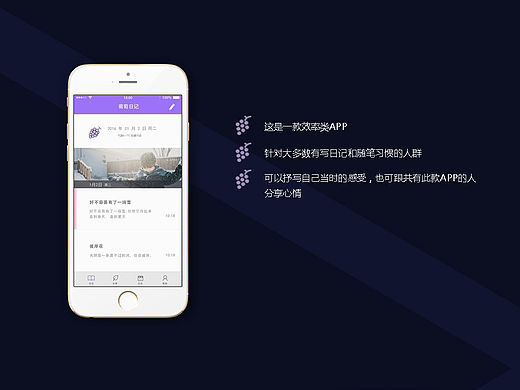 日记类APP高保真图