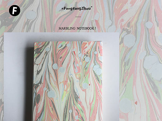 Marbling Ebru 墨流 湿拓画 本子 （四）