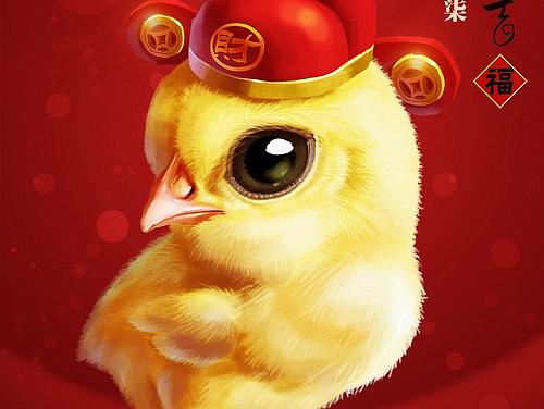 （娃他妈）手绘卡通鸡