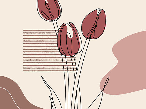 装饰画|郁金香
