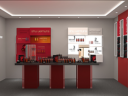 化妆品展台设计 植村秀 she uemura