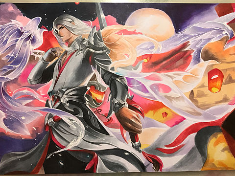 【王者荣耀手绘】李白凤求凰被废弃皮肤