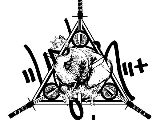 有道云笔记-T恤设计,给的主题是杀死大象！（个人主页-ZMTU3Njk5NjQ=） - 图案 - 站酷设计师atao365原创素材 - 站酷ZCOOL