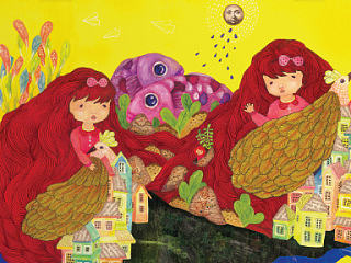 【自游窩Cetacea 插畫展 / 雙孿籽 Fraternal twins】（个人主页-ZNjI2NzkyOA==） - 艺术插画 - 站酷设计师陳姵含_夏水弥生原创素材 - 站酷ZCOOL