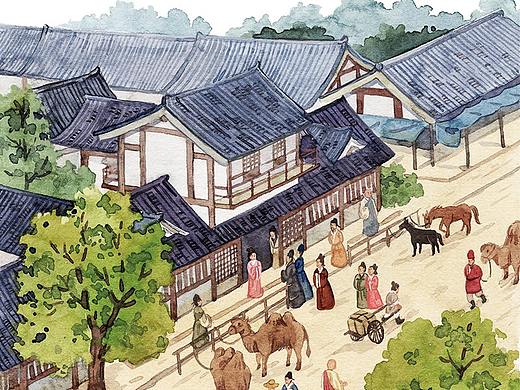 《写给孩子的国宝故事》 水彩插画配图