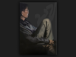 2021年跨年夜广州租处板绘自画像速涂