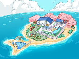 【商业插画】天谕手游家园H5插画