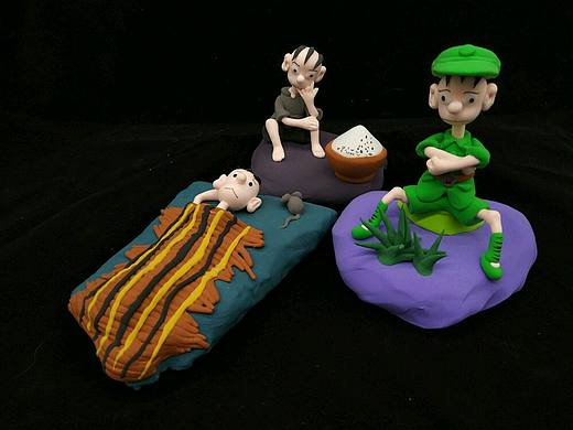 怀旧主题黏土人偶