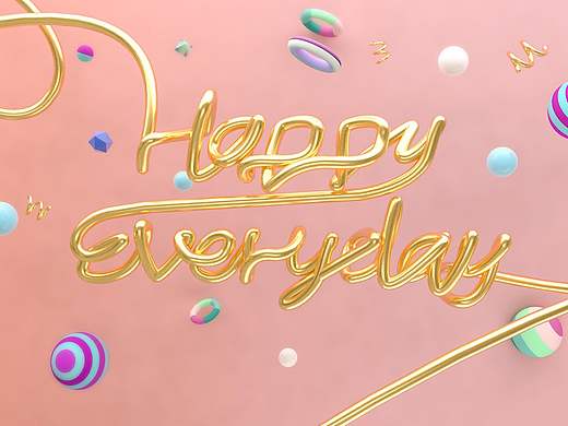 happy everyday (2)（個人主頁-ZMzg5NTAwODQ=） - 其他三維 - 站酷設(shè)計師彼得灬原創(chuàng)素材 - 站酷ZCOOL