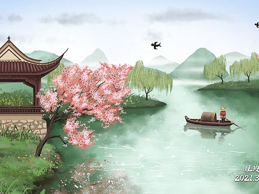 憶故鄉(xiāng)（個(gè)人主頁-ZNTE3OTI4MDA=） - 藝術(shù)插畫 - 站酷設(shè)計(jì)師Z72260638原創(chuàng)素材 - 站酷ZCOOL