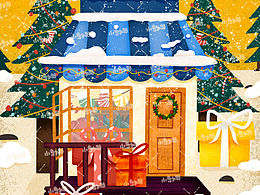 圣誕節(jié)扁平噪點(diǎn)插畫練習(xí)