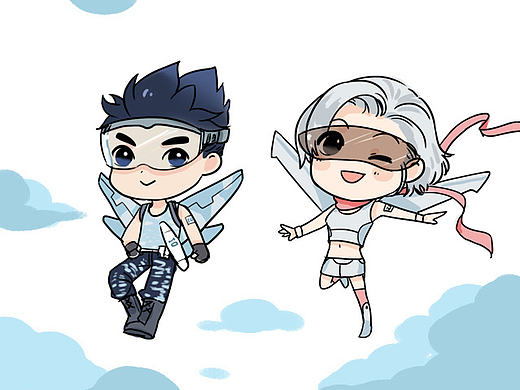 航空大世界形象設(shè)計(jì)兄妹（個(gè)人主頁-ZMTgzMDg2ODg=） - 品牌 - 站酷設(shè)計(jì)師mai628原創(chuàng)素材 - 站酷ZCOOL