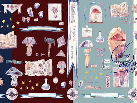 Lolita柄图-蘑菇博物馆