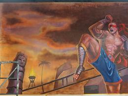 3D游戲人物原畫壁畫