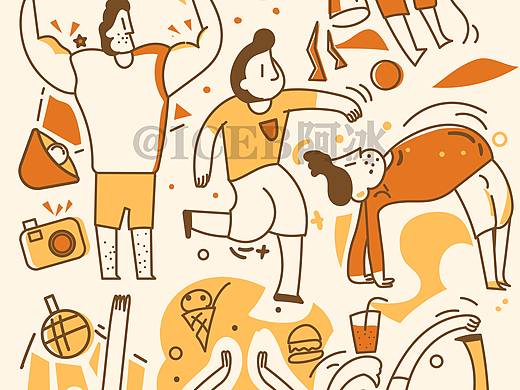 自由线条风人物