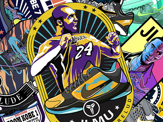 kobe科比大师之路球鞋 插画