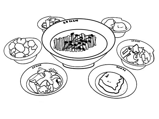 面馆的速写黑白稿（个人主页-ZNTU5NTMyNTY=） - 图案 - 站酷设计师插画师小鹿原创素材 - 站酷ZCOOL