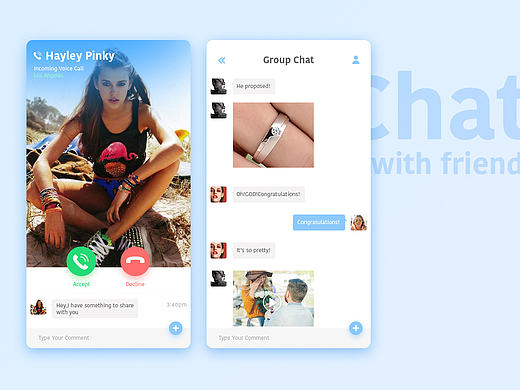 聊天界面設(shè)計(jì)（個(gè)人主頁(yè)-ZMjAyMzI2ODA=） - APP界面 - 站酷設(shè)計(jì)師snow_zoa原創(chuàng)素材 - 站酷ZCOOL