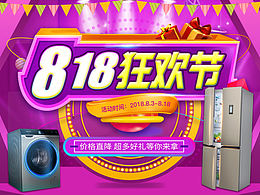 818狂欢节电器广告图