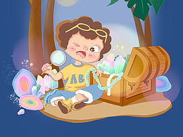 兒童插畫｜尋寶考古系列｜恐龍考古系列