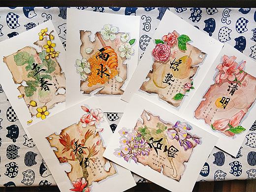 二十四節(jié)氣（全）（個(gè)人主頁(yè)-ZMzY0ODg3MDA=） - 繪畫(huà) - 站酷設(shè)計(jì)師x魚(yú)京一原創(chuàng)素材 - 站酷ZCOOL