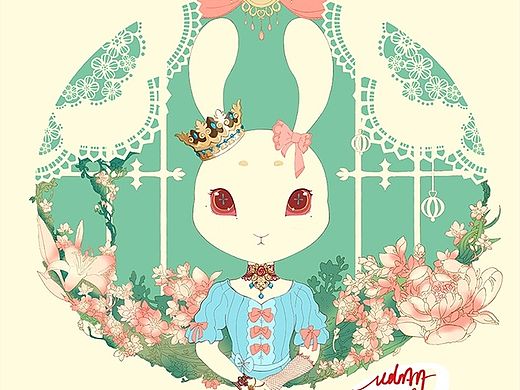 Ethel-印花兔子