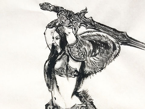 速写练习，带绘画过程。